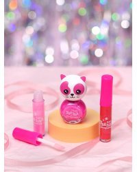 Набор детской косметики "Кошечка 11" (лак д/ногтей 1шт, блеск д/губ 2шт, цвет микс) ( Арт. КС-5202)