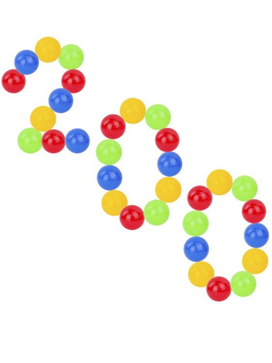 Шарики ф 70 мм (Рыжий Кот) ШАРИКИ ПЛАСТИКОВЫЕ 200 шт. ЦВЕТНЫЕ, Ø70 мм (в пакете) ( Арт. И-8997)