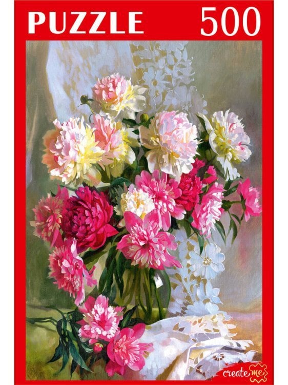 ПАЗЛЫ 500 элементов. РУКП500-7124 С. ГОРЯЧЕВА ПИОНЫ