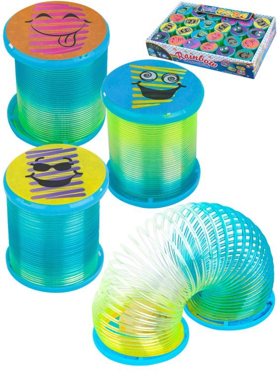 10. ПРУЖИНКИ-РАДУГИ (Рыжий Кот) Пружинка-радуга "Веселое настроение"(5см)(24 шт. в ш/у) ( Арт. И-6087) кратно 24