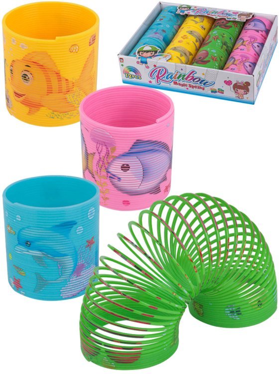 10. ПРУЖИНКИ-РАДУГИ (Рыжий Кот) Пружинка-радуга "Подводный мир"(6,5см)(12 шт. в ш/у) ( Арт. И-6084) кратно 12