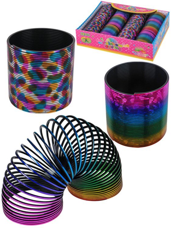 10. ПРУЖИНКИ-РАДУГИ (Рыжий Кот) Пружинка-радуга "Вечеринка-1"(6,5см)(12 шт. в ш/у) ( Арт. И-6083) кратно 12