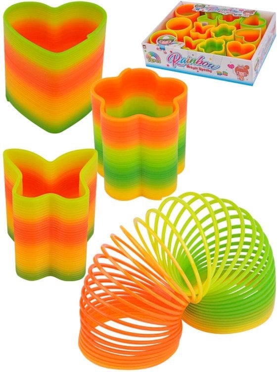 10. ПРУЖИНКИ-РАДУГИ (Рыжий Кот) Пружинка-радуга "Формы-2"(6,5см)(12 шт. в ш/у) ( Арт. И-6092) кратно 12