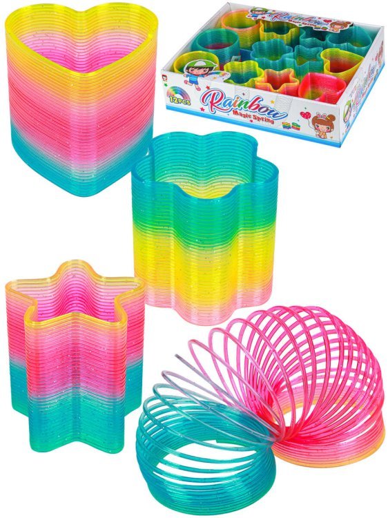 10. ПРУЖИНКИ-РАДУГИ (Рыжий Кот) Пружинка-радуга "Формы-1"(6,5см)(12 шт. в ш/у) ( Арт. И-6091) кратно 12