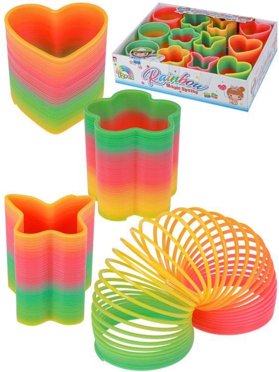 10. ПРУЖИНКИ-РАДУГИ (Рыжий Кот) Пружинка-радуга "Формы"(6,5см)(12 шт. в ш/у) ( Арт. И-6090) кратно 12