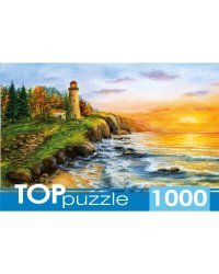TOPpuzzle. ПАЗЛЫ 1000 элементов. ШТТП1000-9858 Маяк на морском берегу
