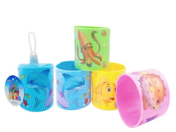 10. ПРУЖИНКИ-РАДУГИ (Рыжий Кот) Пружинка-радуга "Морской мир"(в сетке, 4 вида микс). (7,5х6,5 см) ( Арт. И-9651)