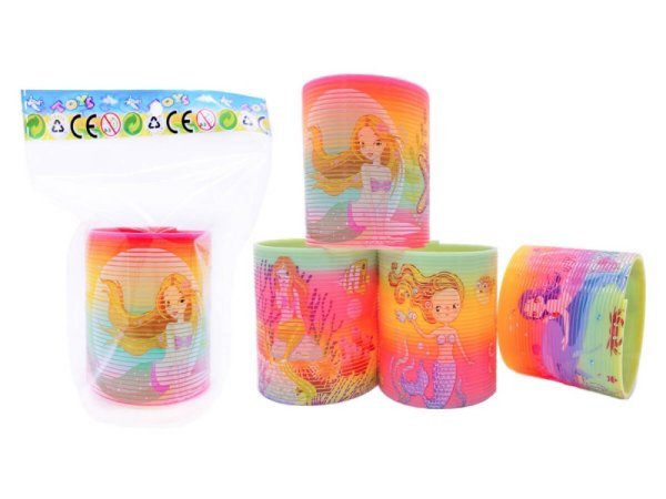 10. ПРУЖИНКИ-РАДУГИ (Рыжий Кот) Пружинка-радуга "Русалочка"(в пакете, 4 вида микс). (6,5х6,5 см) ( Арт. И-9656)