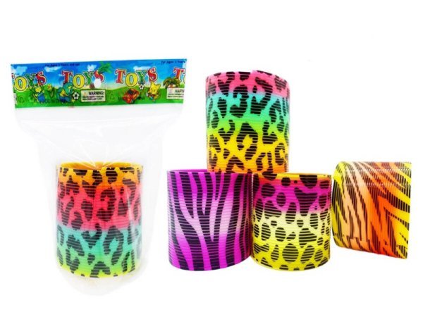 10. ПРУЖИНКИ-РАДУГИ (Рыжий Кот) Пружинка-радуга "Яркий принт"(в пакете, 4 вида микс). (7,5х6,5 см) ( Арт. И-9653)