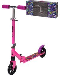 Самокат двухколесный(колеса PU 14,5 см, 73*10*66-82,5 см, макс. вес 50 кг, розовый) ( Арт. СМК-9934)
