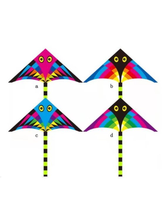 07. ВОЗДУШНЫЕ ЗМЕИ (Рыжий Кот) Серия Веселые забавы: Воздушный змей "Глазки"(змей 155см, хвост 300см, цвет микс,пакет)(Арт.ИК-0470)