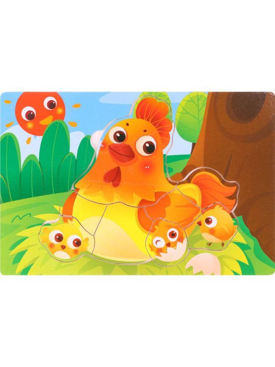 РАМКИ-ПАЗЛЫ (Рыжий Кот) Деревянная пазл-рамка (22х15 см) "Птички" ( Арт. ИД-0142)