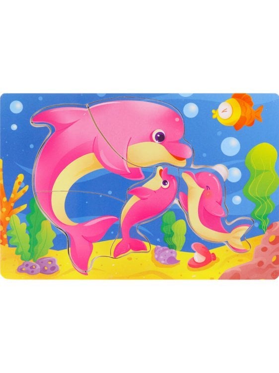 РАМКИ-ПАЗЛЫ (Рыжий Кот) Деревянная пазл-рамка (22х15 см) "Подводный мир" ( Арт. ИД-0138)