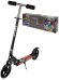 Самокат двухколесный (колеса PU 18 см, 80*10*75-102 см, макс. вес 60 кг, черный) ( Арт. СМК-9932)