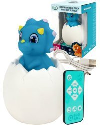 Светильник "Дино" голубой (звук,свет,пульт,пластик, USB в к-те,в кор.)(12x12x17,5 cм) (Арт. ИК-8480)