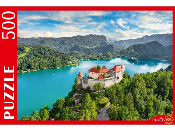 ГОРОДА (Рыжий Кот) ПАЗЛЫ 500 элементов. СЛОВЕНИЯ ЗАМОК НА ОЗЕРЕ БЛЕД (Арт. ШТП500-1471)