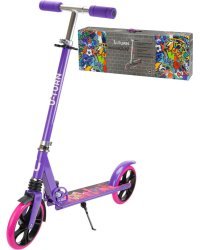 Самокат двухколесный (колеса PU 20 см,85*11*79-103 см,макс. вес 100 кг, сиреневый) ( Арт. СМК-9939)