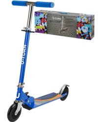 Самокат двухколесный (колеса PU 12 см, 65*10*59-80 см, макс. вес 50 кг, голубой) ( Арт. СМК-9930)