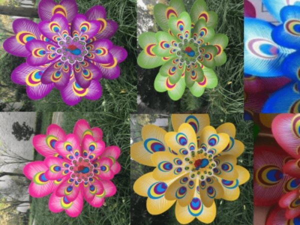 Ветерок "Цветик-семицветик"(36х72 см)(6 цветов микс,в пакете) ( Арт. ВТ-0691)