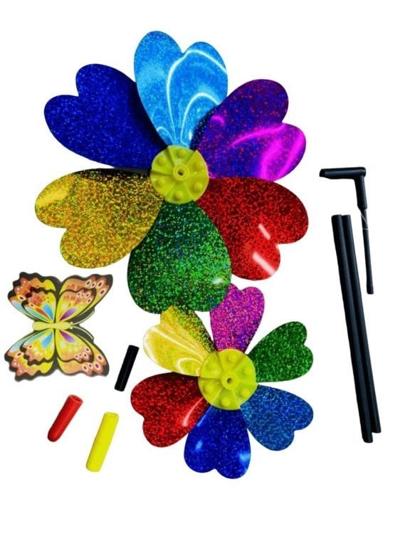 Ветерок "Цветок с бабочкой"(22/15х48 см)(в пакете) ( Арт. ВТ-0692)