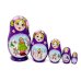 Матрешка Зимние забавы (фиолетовая) 5м 9см