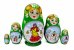 Матрешка Зимние забавы (зеленая) 5м 9см