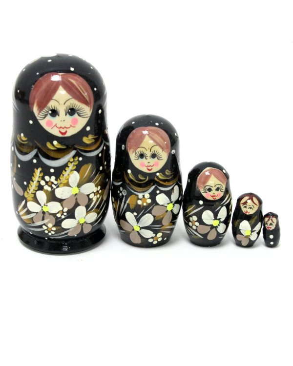 Матрешка Колосок малый (черная) 5м 10 см