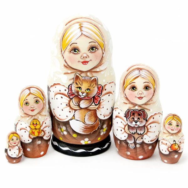 Матрешка Соня с котенком мал. 5м 14см