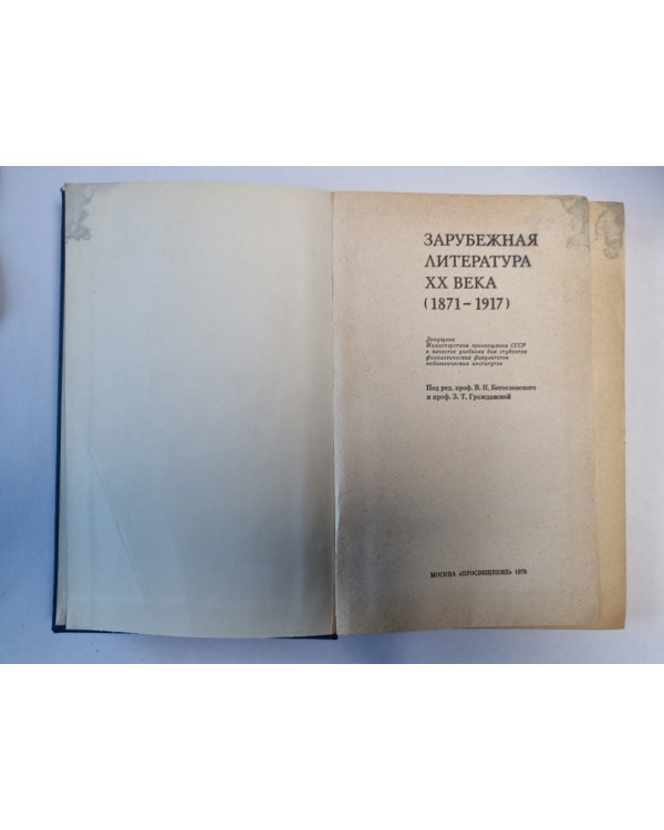 Зарубежная литература XX века (1871 - 1917)