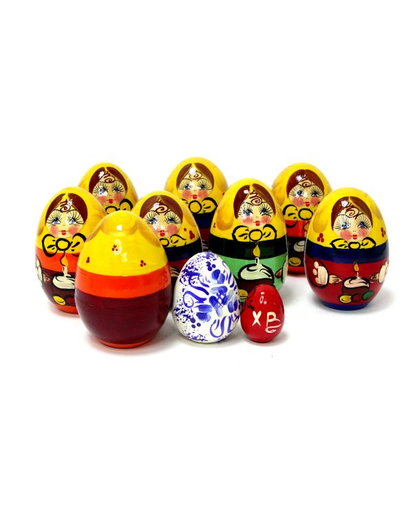Матрешка Яйцо Пасха 3м 8см