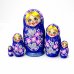Матрешка Ягодка хохлома (ультрамарин) 5м 14см