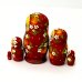 Матрешка Ягодка хохлома (бордовая) 5м9