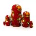 Матрешка Ягодка хохлома (бордовая) 5м9