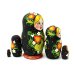 Матрешка Ягодка хохлома (чёрная) 5м9