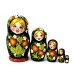 Матрешка Ягодка хохлома (чёрная) 5м9