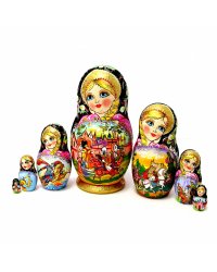 Матрешка Сказка о золотом петушке 7м 21см