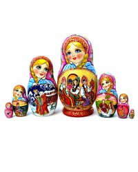 Матрешка Три девицы 7м 21см