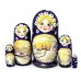 Матрешка Пейзаж сепия (синяя) 5м11см