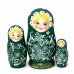 Матрешка Кудринка зеленая 3м 11см