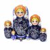 Матрешка Узоры, синяя 7м 21см