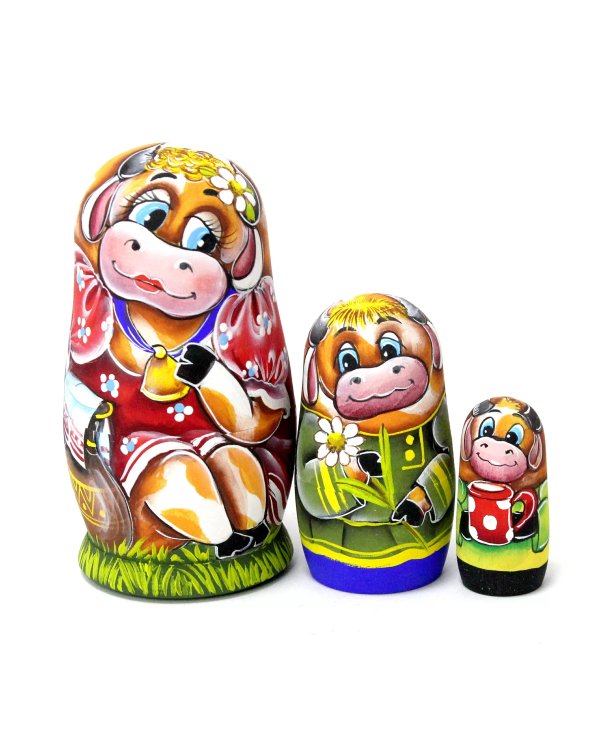 Матрешка Бурёнка 3м 11см