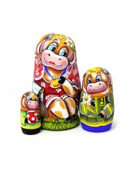 Матрешка Бурёнка 3м 11см