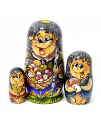 Матрешка Ежик с грибами 3м 11см