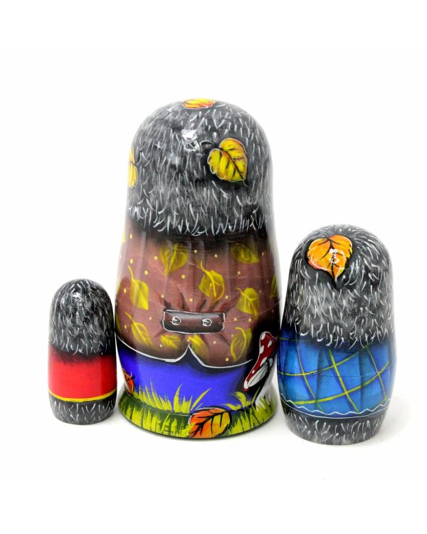Матрешка Ежик с грибами 3м 11см