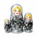 Матрешка Кудринка серебро 3м 11см