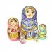 Матрешка Мила с балалайкой, сиреневая 5м 10 см