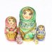Матрешка Мила с балалайкой, зеленая 5м 10 см