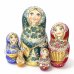 Матрешка Люда с балалайкой, зеленая 5м 17 см
