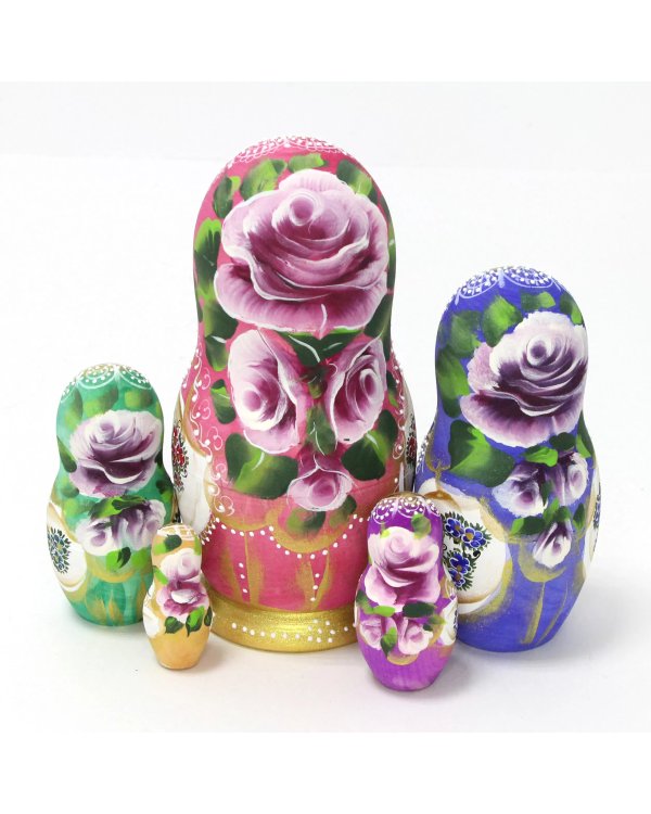 Матрешка Люда с балалайкой, красная 5м 17 см