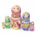 Матрешка Люда с балалайкой, красная 5м 17 см